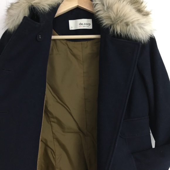 Esprit navy pea coat, size 2. - Picture 5 of 5